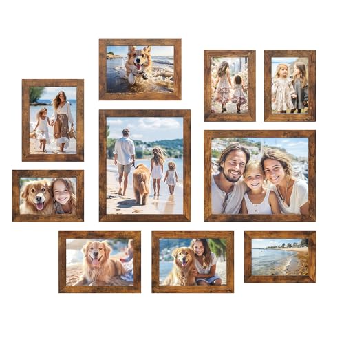 SONGMICS Picture Frames, Collage Picture Frames Set of 10, Two