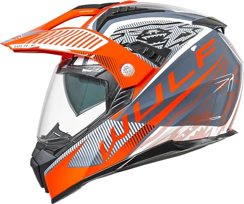 Wulfsport OPTIMA Helmet Adult Motocross Helmet - Orange XL (61-62cm)