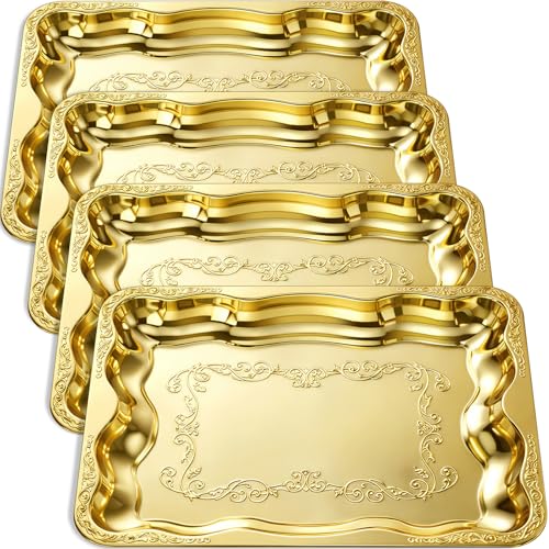 FoldTier Floral Engraved Tray Set