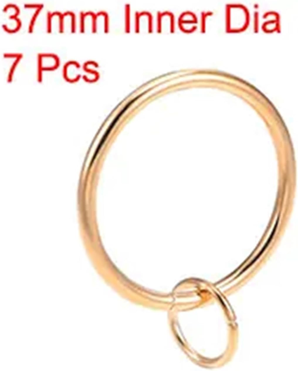 7Pcs 37mm Shower Curtain Rings Metal Drapery Hanging Hooks Bath Room Tool Accessories for Rods for Curtains and Rods