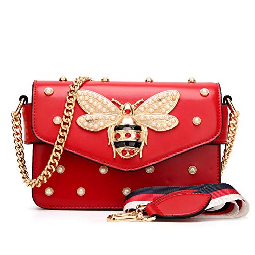 Yoome YooS013-Red - Bolso Cruzados para Mujer Rojo Rosso Medium