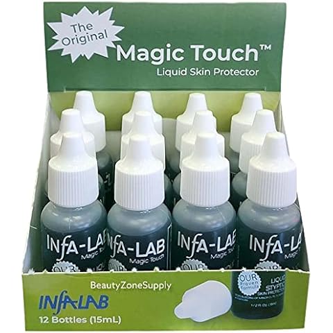 Infa-Lab MAGIC TOUCH Liquid Styptic 12 Skin Protector Stop Bleeding InfaLab Nail Cover