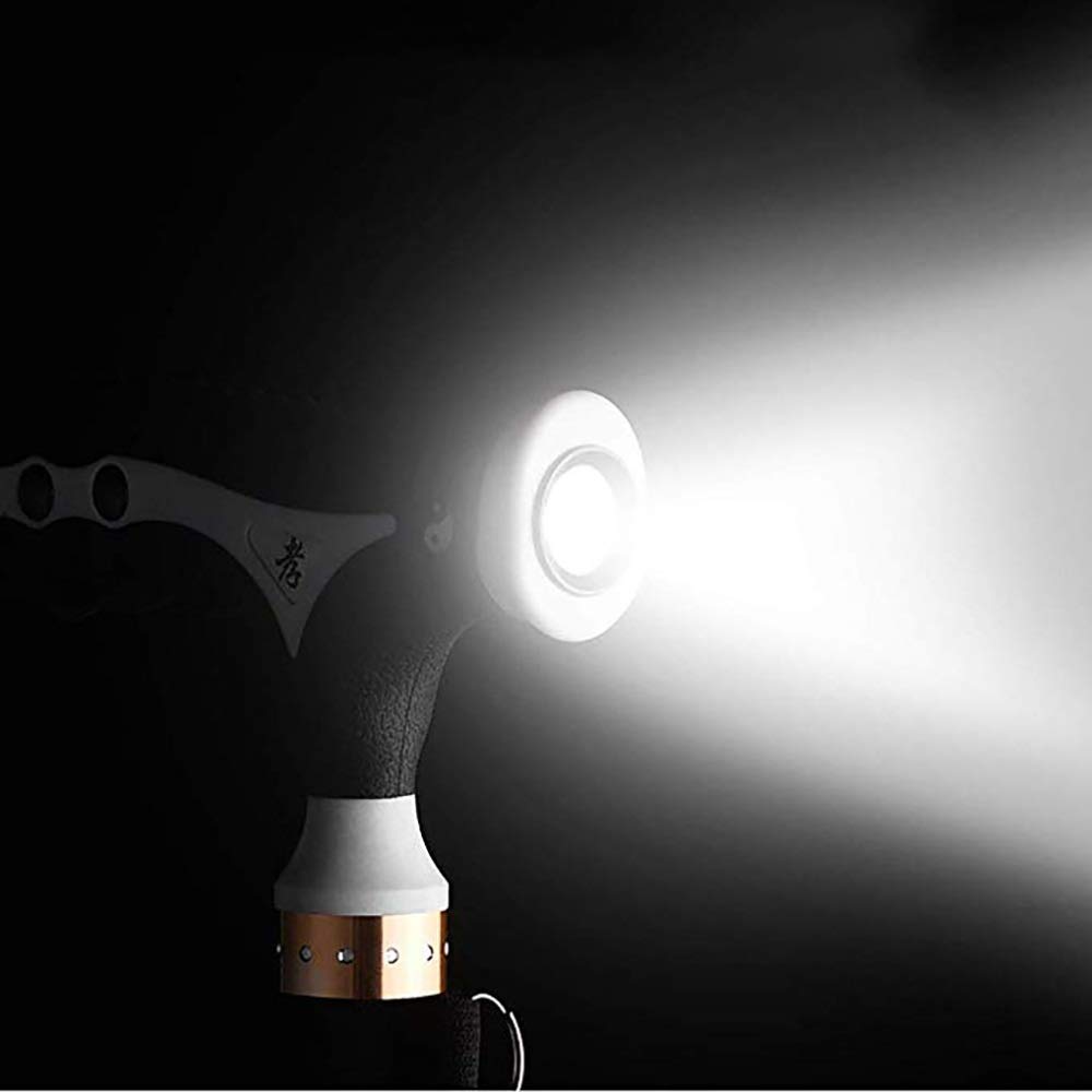 Bastón cuádruple, bastones para caminar con luces LED Altura ajustable Bastón multifunción de cuatro patas Muleta telescópica antideslizante resistente al desgaste Mango ergonómico Apto para ancianos