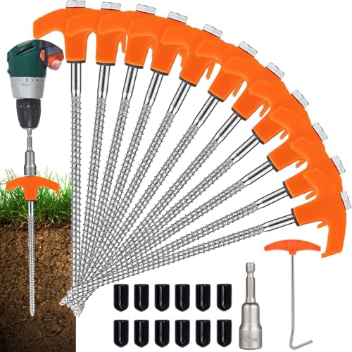 Zeltheringe mit Gewinde Drehbare12 Stück Heringe Camping mit...