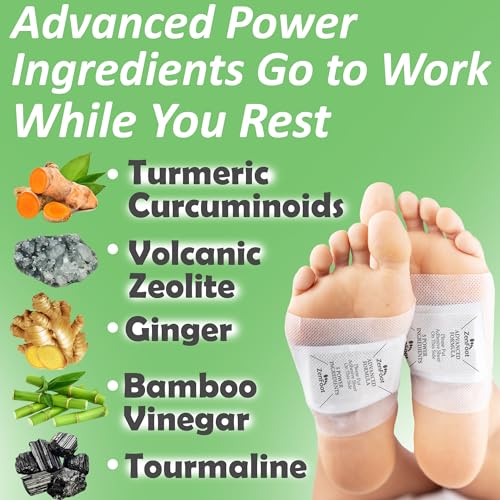 Advanced Foot Pads: Zeolite, Turmeric Curcumin & Ginger Formula | Effective & Natural | Premium Foot Patches 20 Pack2