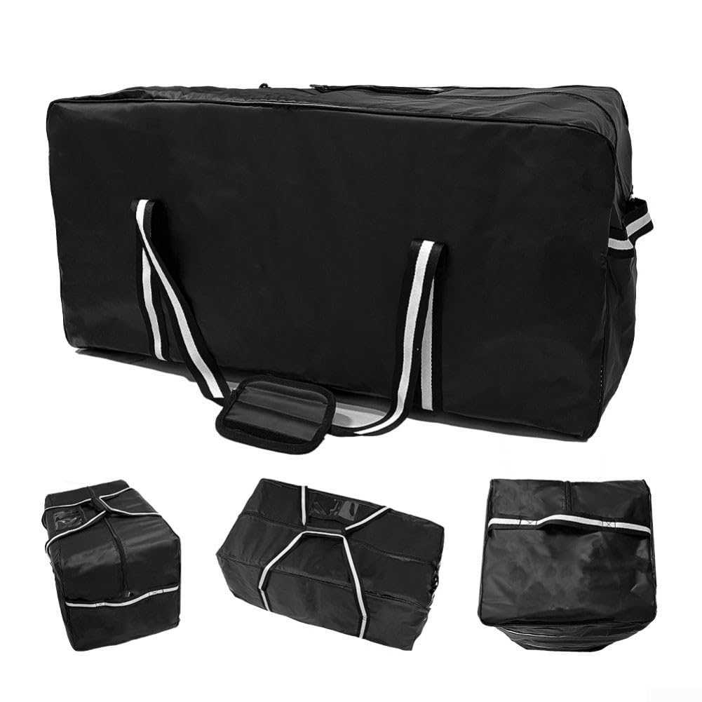 Eishockey-Ausrüstungstasche, groß, PVC-Netzgewebe, Reisetasche mit Belüftung, 76 x 40 x 36 cm, für Schlittschuhe, Helm, Schutzausrüstung, Training