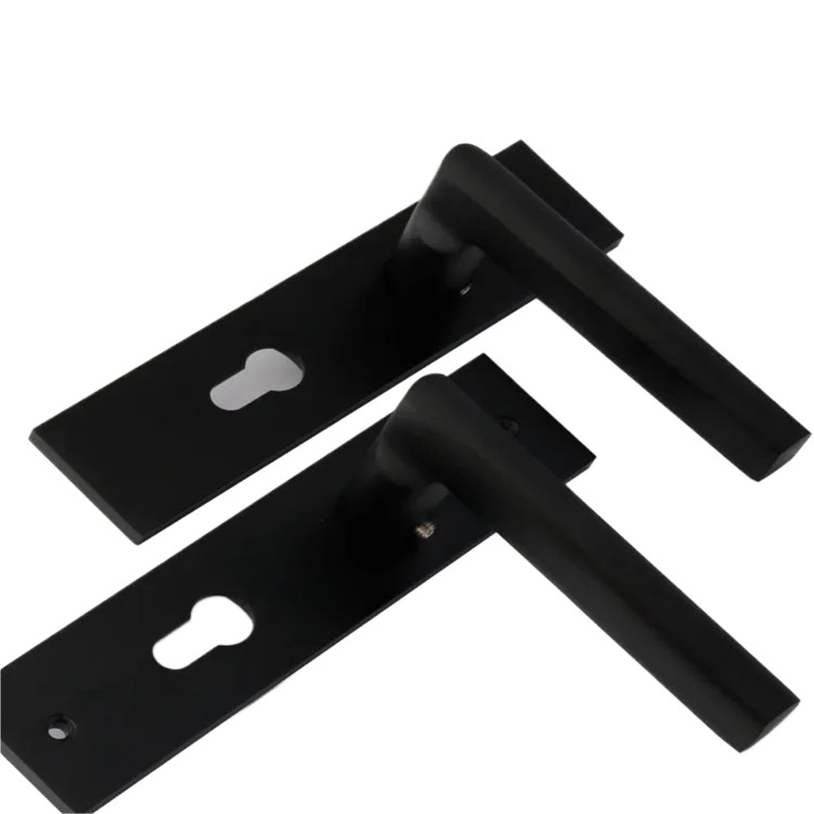 Serrure en aluminium noir F03-03 : finis les regards indiscrets dans la salle de bain ou la chambre.