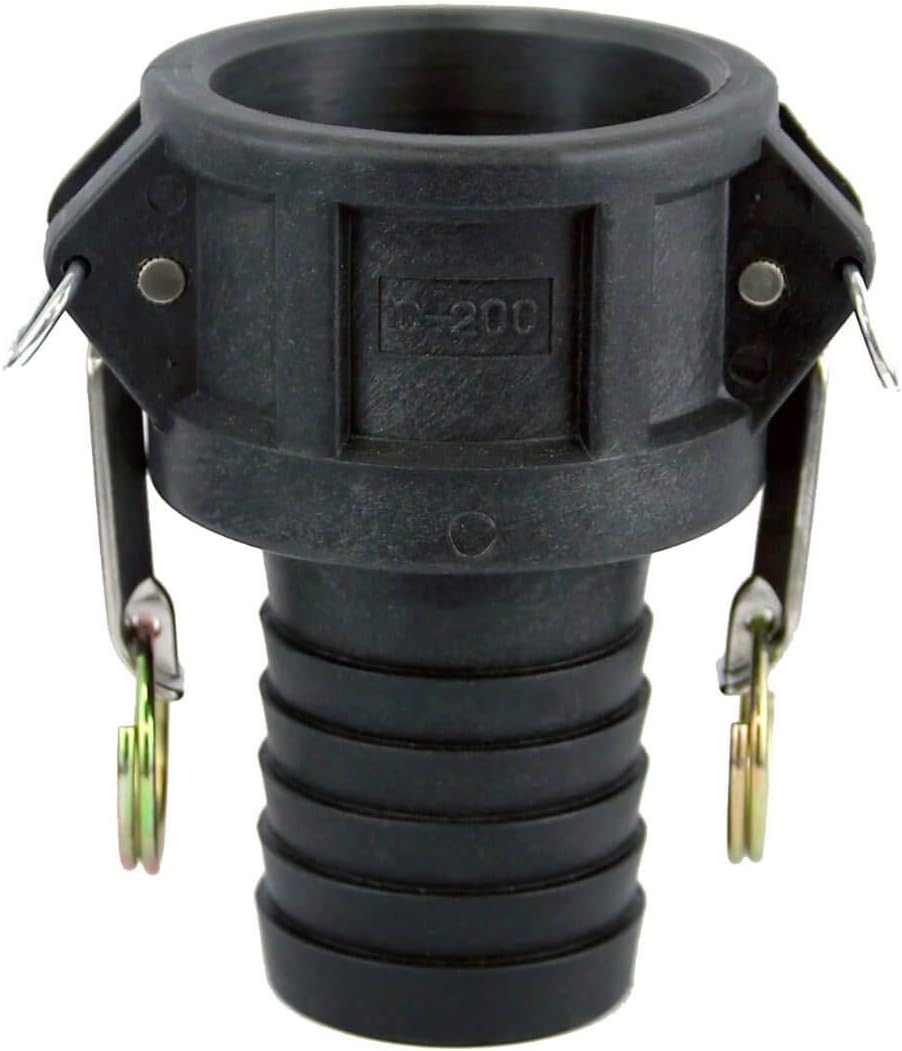 Gloxco Poly Cam Lock Fitting, Type C, 4 Female Camlock x 4 Hose Shank, Each