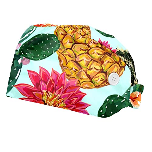 Chapeau de travail floral pour la cuisine et les soins professionnels