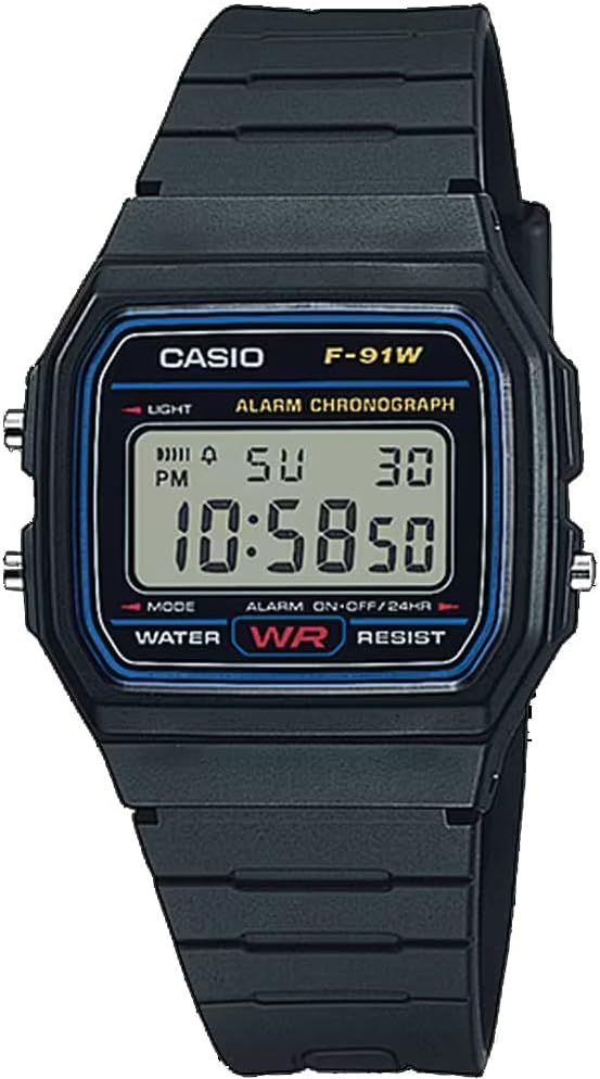 CASIO NEW F91 DIGITAL ALARM SPORTS MEN' S WATCH F91W-1, Digital