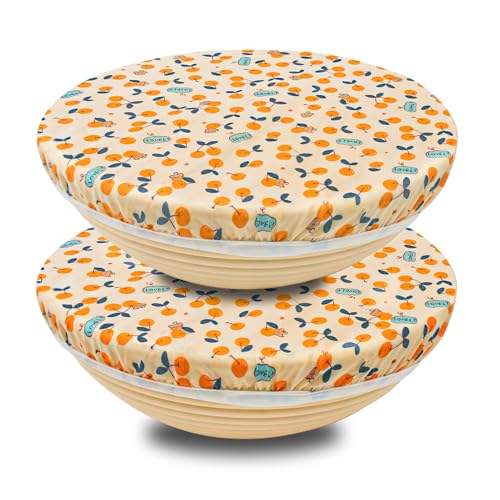 OHIYO Reusable Beeswax Bowl Covers (2 Large)