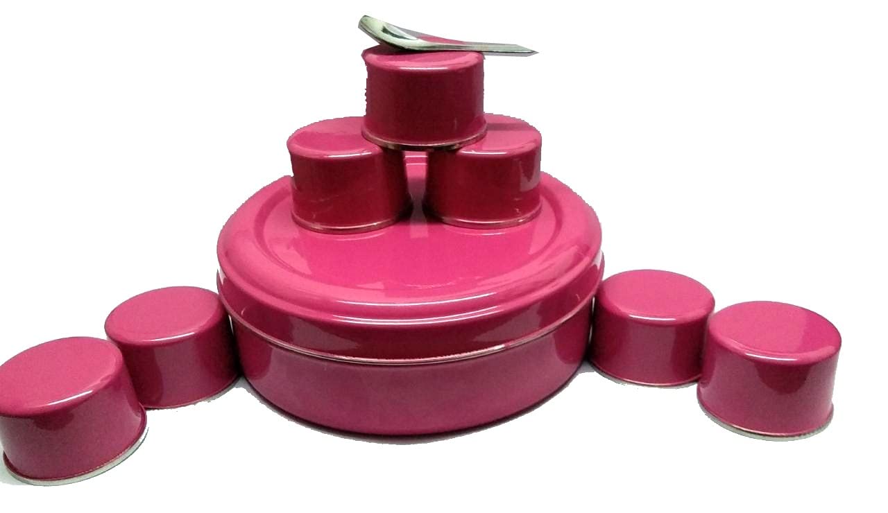 Buy King International Stainless Steel Indian Pink Spice Box, Indian