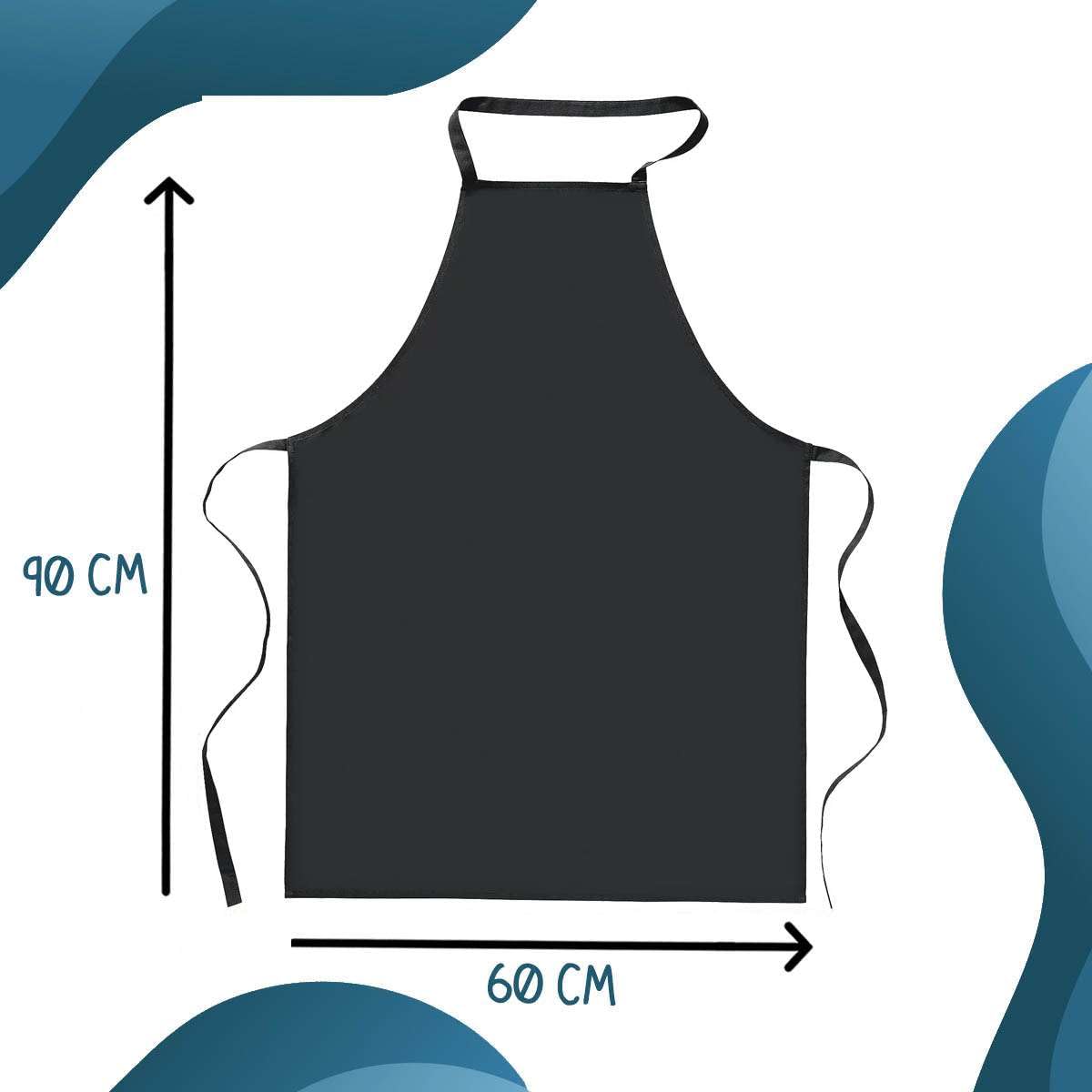 Planetee Delantal Negro Fritas Es la Vida| Ropa Protectora Blusa para Cocina Barbacoa, Jardinería, Tareas domésticas