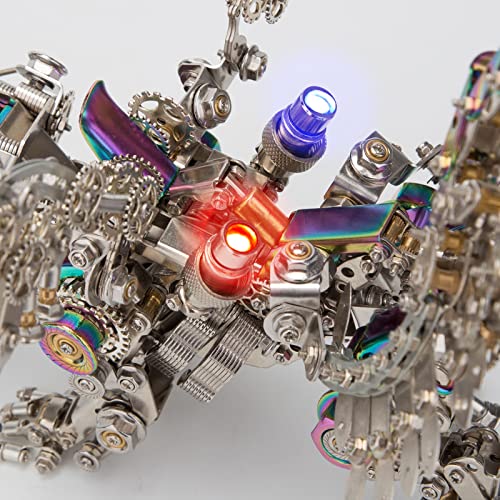 Kit de Rompecabezas de Metal 3D para Adultos 700 Piezas Bengala de Metal con alas Kit de Modelo de Rompecabezas 3D Calendario de adviento 2022 Ornamentos de Regalo