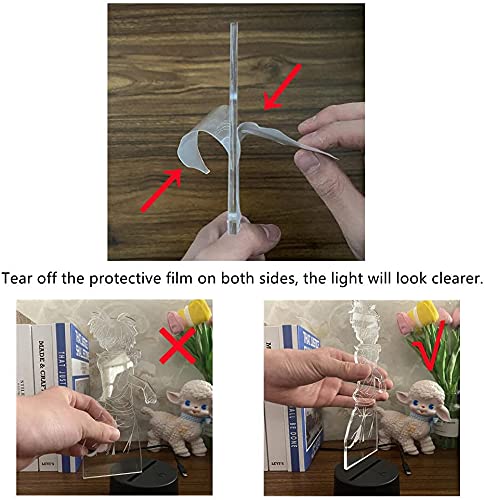 JYDNBGLS Meisjes Nachtlampje voor Meisjes Jongens Anime Figuur Lamp Verlichting Lamp Liefde Live Sunshine Hanamaru… - Image 5