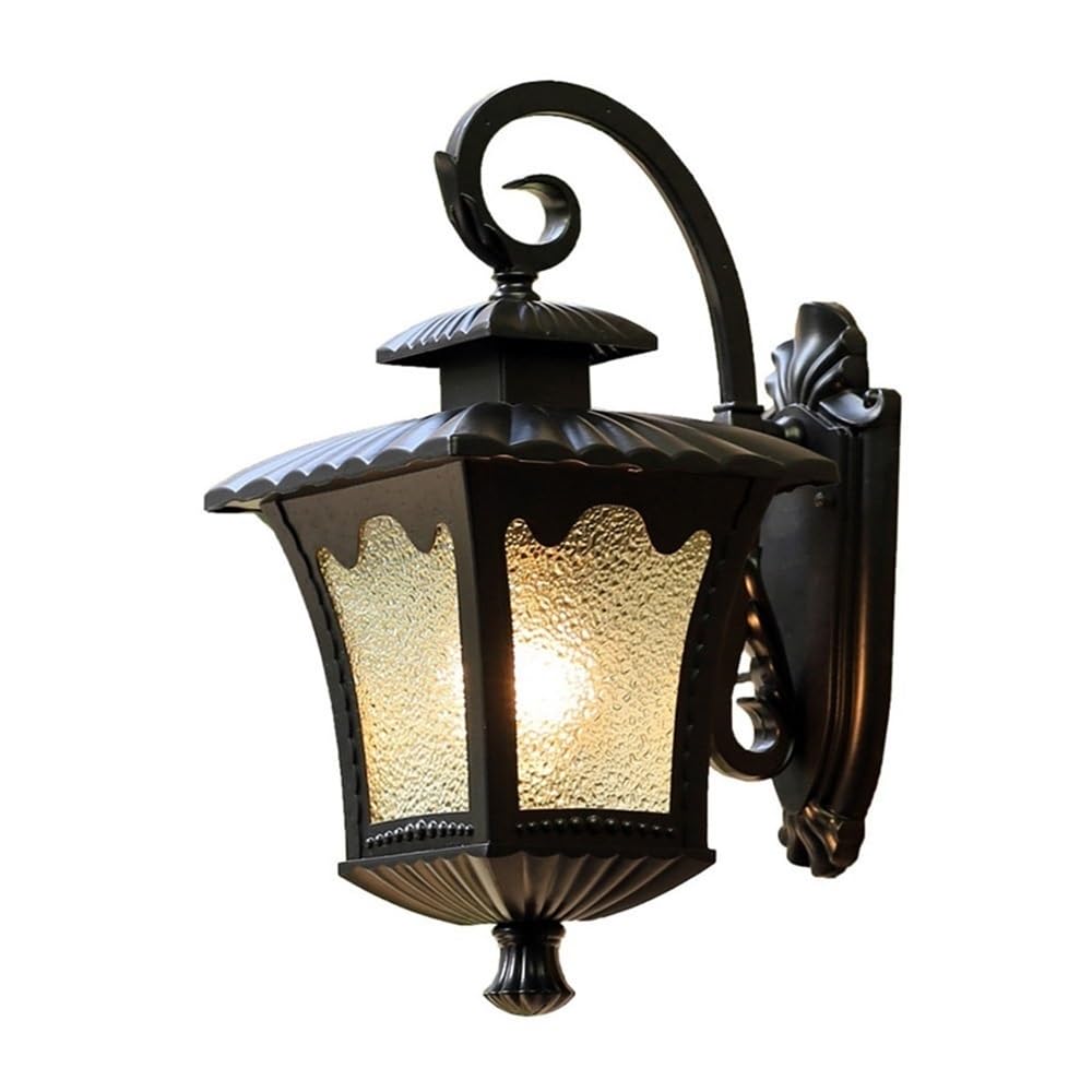 OZBMA Retro Aluminum Wall Light Frosted Glass Shade Lamp Outdoor Waterproof Sconce for Front Door Garage Patio Balcon Porch Aisle