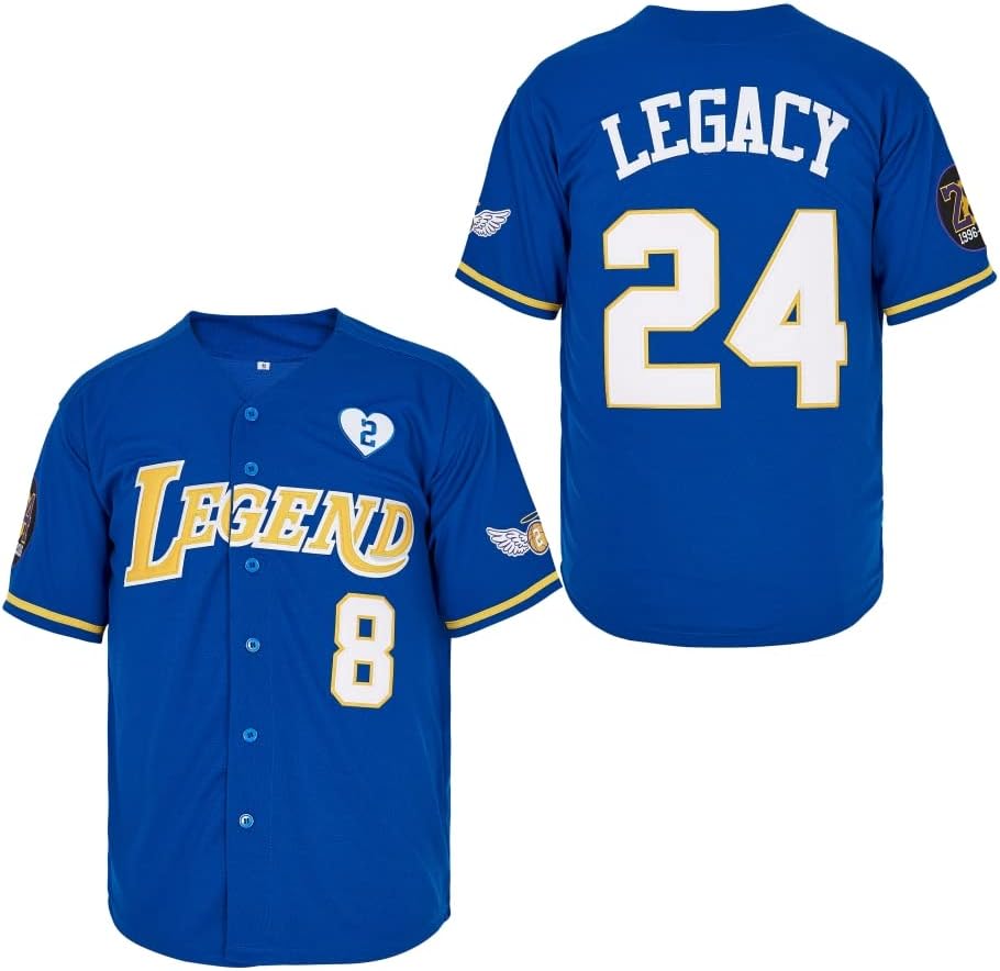 Men's Legend 8 24 Movie Baseball Jersey Stitched