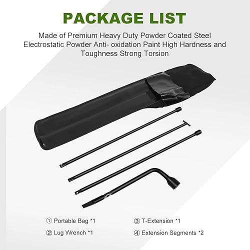 Miniatura 4 de SCITOO Compatible con NISSAN Frontier 2005-2015 para NISSAN Frontier 2004-2015 para NISSAN Titan Llave de neumático Herramienta de reemplazo con 1