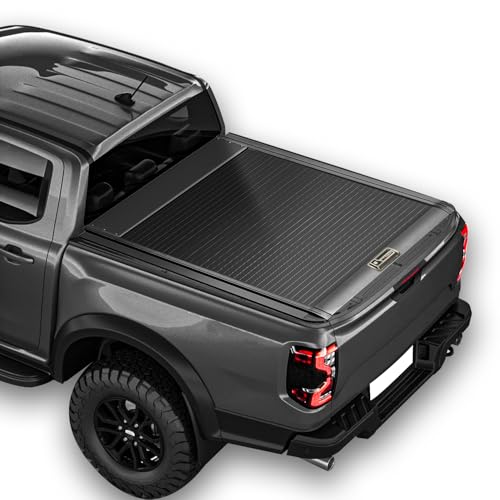 Image of SADELOOS Retractable Truck Bed Tonneau Cover Compatible with 2019-2026 Ranger (5' /60'') Retractable Hard Truck Bed Cover Key Lock