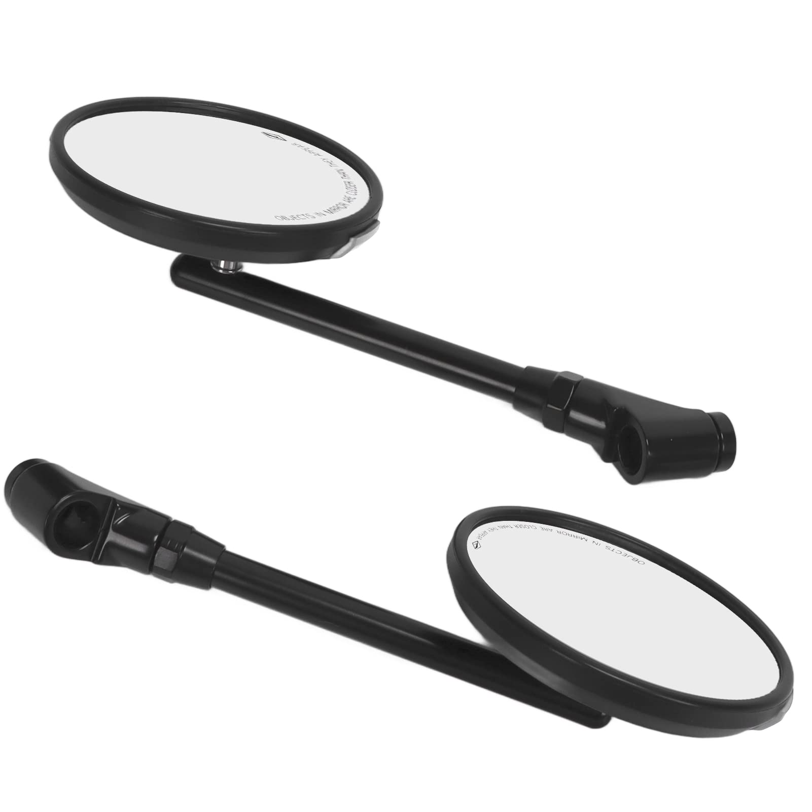 Dioche Lusterko Wsteczne Motocykla z Tylnym Skrzydłem Okrągłe Włókno Węglowe Obrotowe 360° Uniwersalne do Podstawy 8MM/10MM - Ultra Przezroczyste Lusterko Odblaskowe do Skuterów, Rowerów, Quadów i