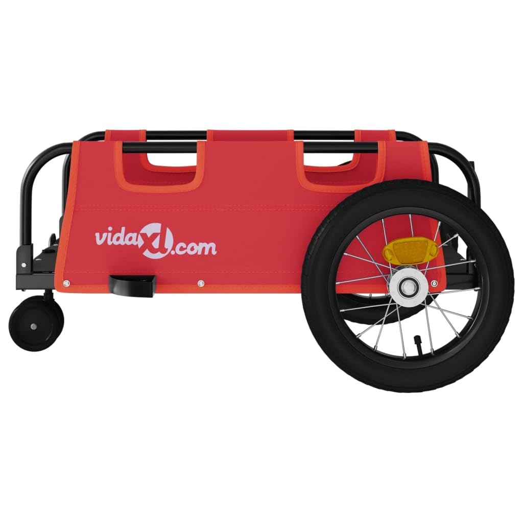 Genérico Remolque para Bicicletas Hierro y Tela Oxford Rojo,Deportes,Actividades al Aire Libre,Ciclismo,Accesorios para Bicicletas,Remolques para Bicicletas,94181