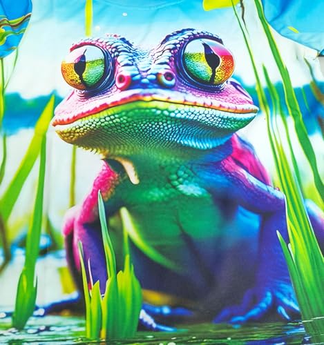 Image of Frogwill Boys Girls Shirts 3D Graphic T-Shirt Neon Clothes Short Sleeve Animal Print Tee 5-13 Years