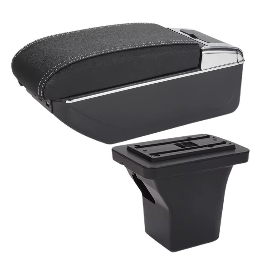 Sxqpocar B3 Black White 7Usb For Chevrolet Aveo For Sail 2024 Car Armrest Box Auto Storage Box Replacement Parts