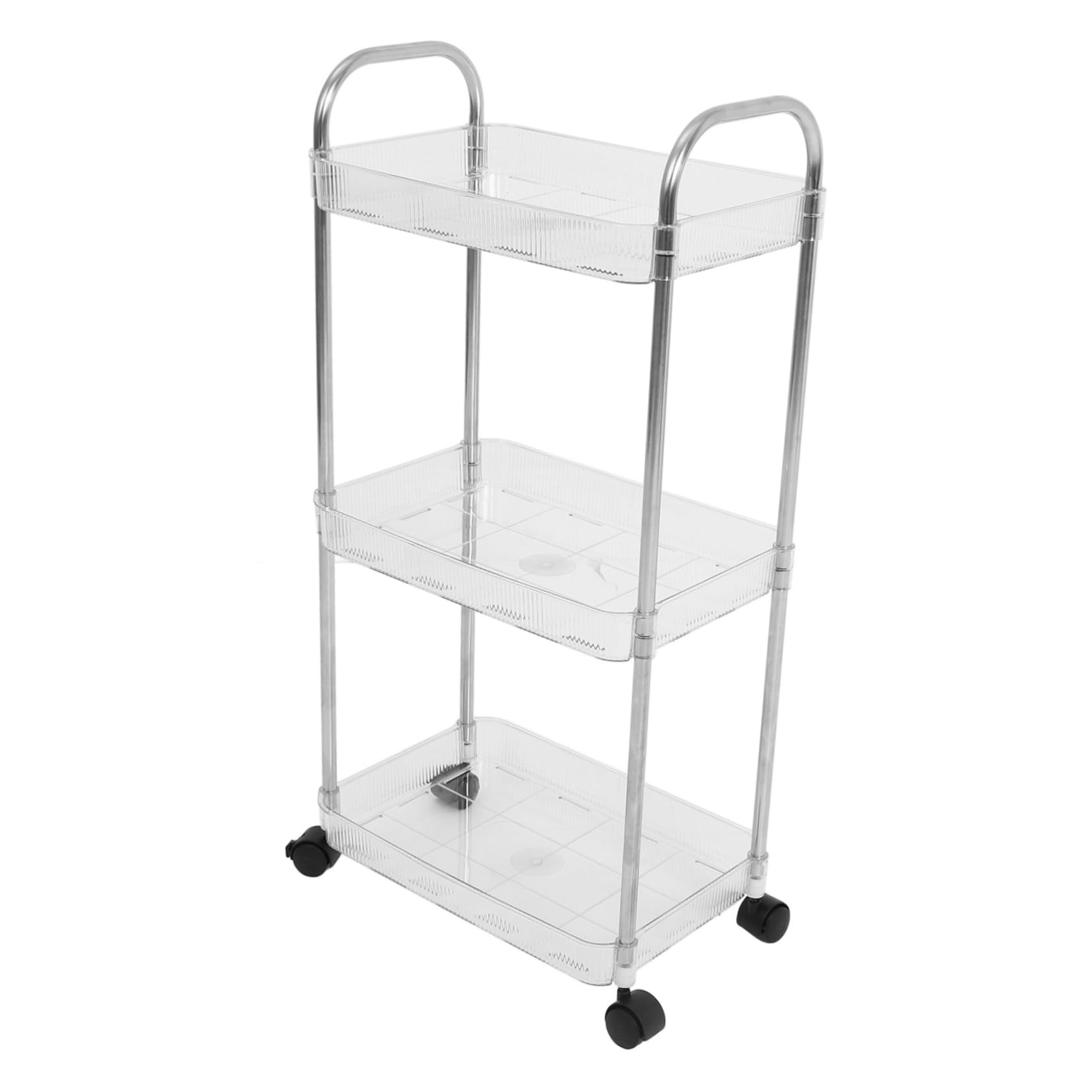 SHERCHPRY Carrello Salone Mobile Multi Livello Ruote, Tre Ripiani Spaziosi