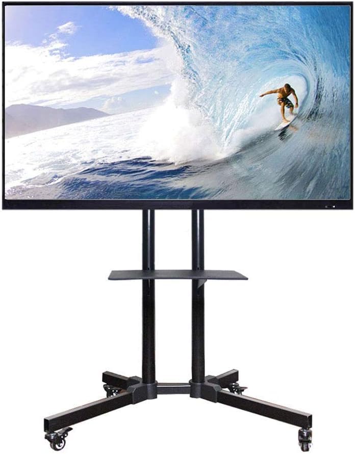Soporte móvil para TV con ruedas y bandeja ajustable miniatura 1