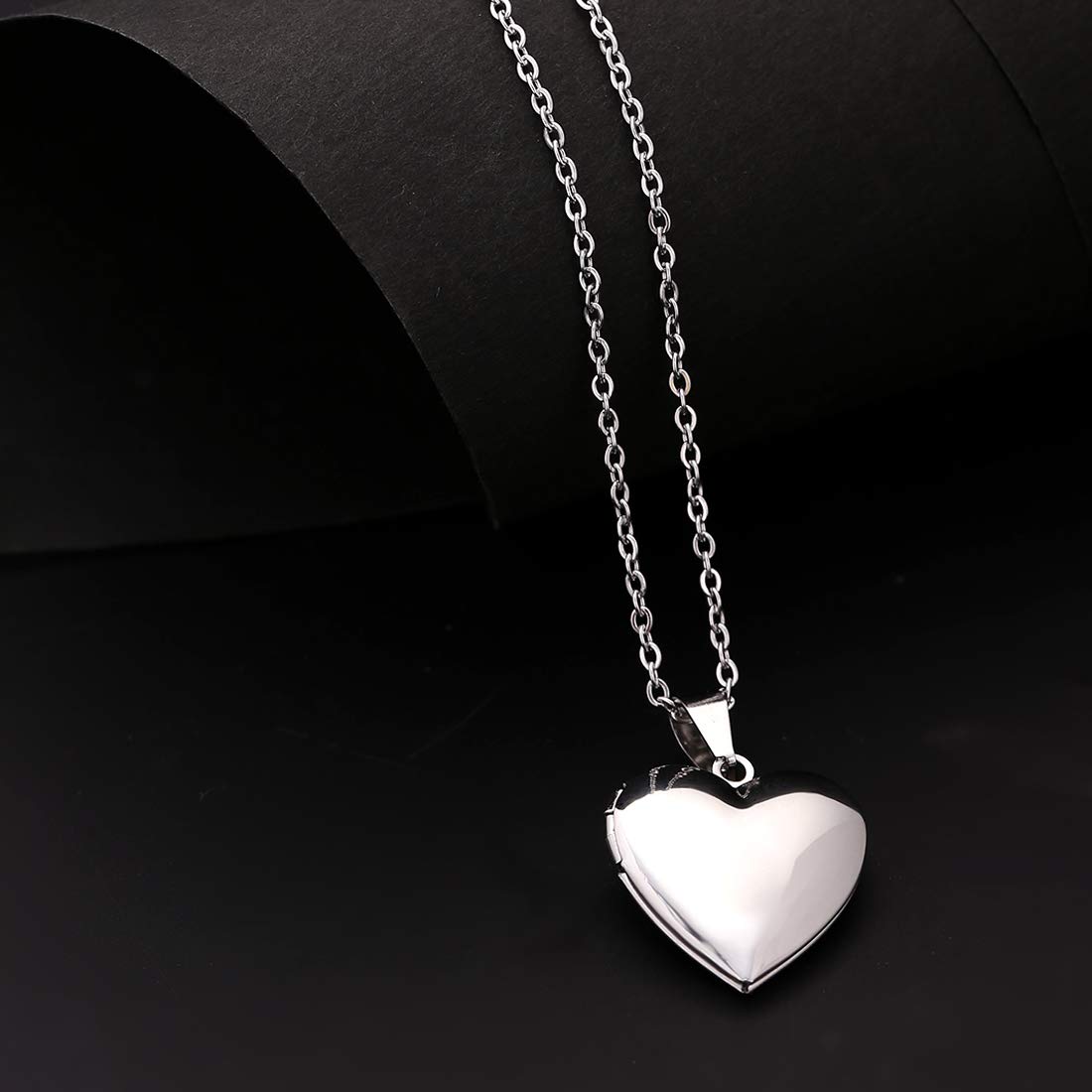 Heart Photo Locket Necklace for Valentine's Day