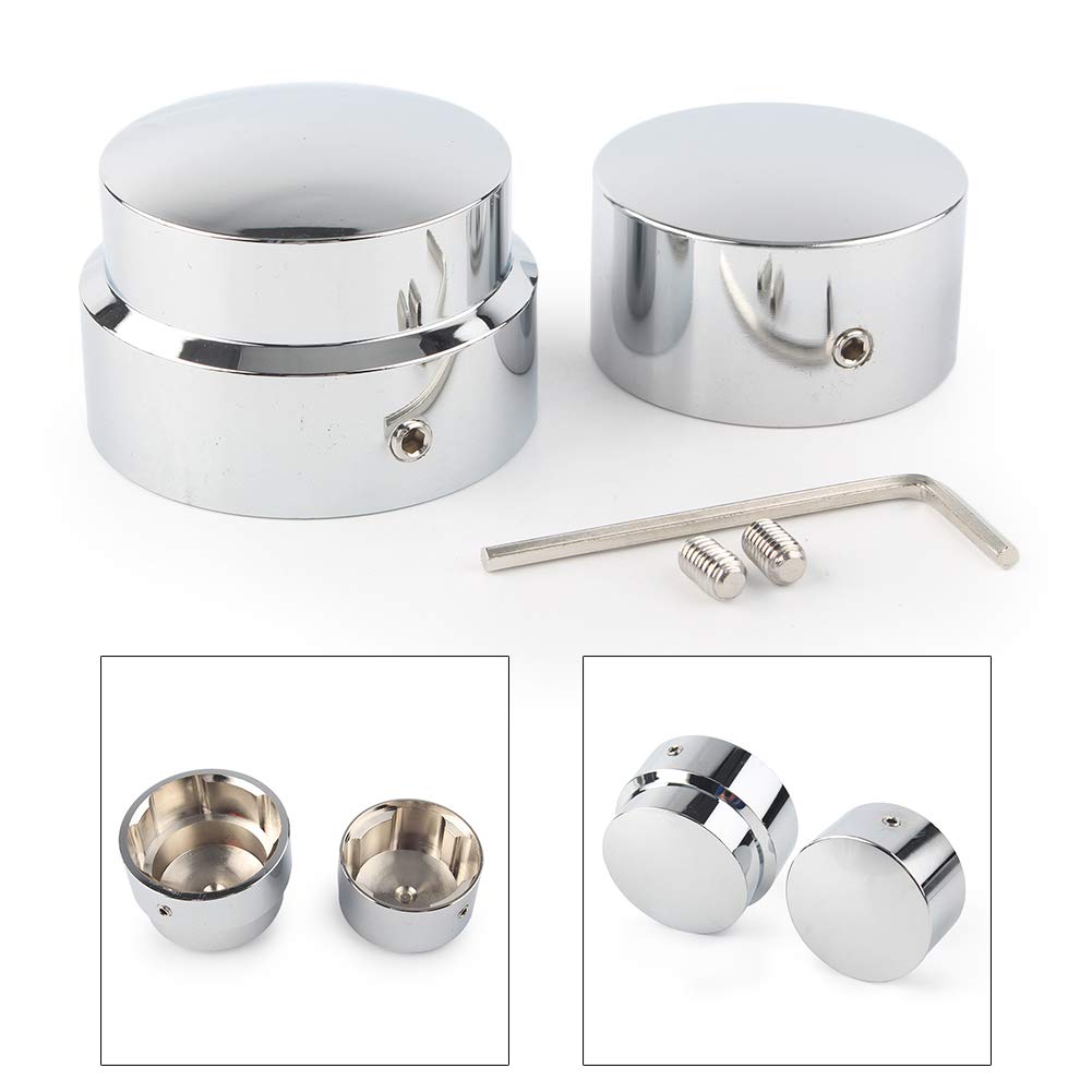 Liru Motorbike Rear Axle Nut Cover Rear Axle Cap Nut Bolt Kit Aluminum Chrome Accessaries for Harley 2007-2013 most model