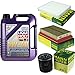 Produktbild QR-PARTS 69366146 Filter Set Inspektionspaket 5 Liter Liqui Moly Motoröl Leichtlauf High Tech 5W-40 MANN-FILTER Innenraumfilter Luftfilter Ölfilter