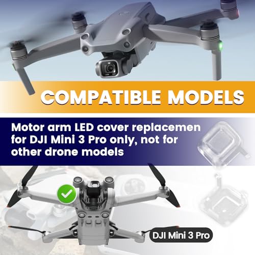 Image of 2-Pack Back Arm LED Cover fits for DJI Mini 4 Pro Drones,Spare Part as Replacement for DJI Mini 4 Pro