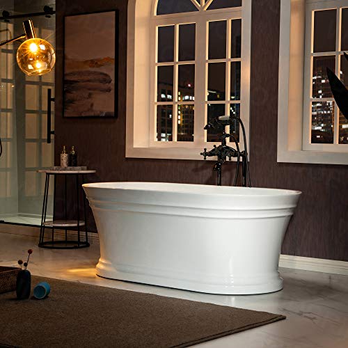 Woodbridge B1536-MB 59"Freestanding White Acylic Soaking Bathtub thumb #11