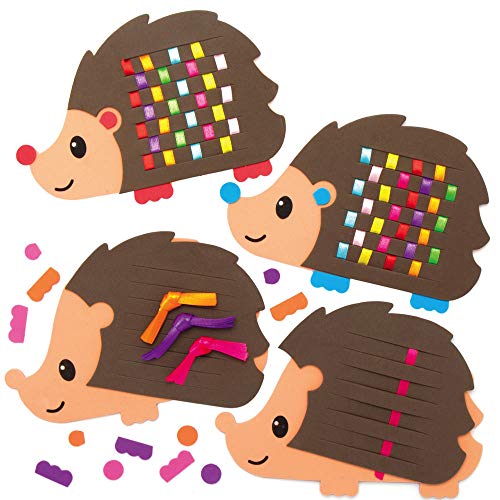 Baker Ross AX168 Igel-Webset, 6 Stück, Einführung ins Nähen für Anfänger, für Kinderkunst- und Bastelprojekte