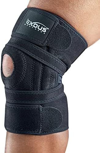 Knee Support Brace For Men & Women Unique 4-way Adjustable Non-Slip Neoprene Strap System For Arthritis, Running Bursitis, For ACL, Ligament Damage Ideal For Sports - Skiing & Meniscus Tear