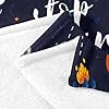 Space Blanket for Kids, Cute Outer Space Never Stop Dreaming Solar System Fuzzy Flannel Exploring Throw Blanket for Boys Girls Soft Cozy Plush Imagination Blanket for Couch Home Bedroom 50x40 inches #4