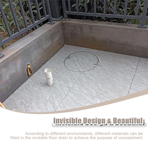 Gestion des eaux pluviales de patio avec caniveau extérieur invisible 40x40