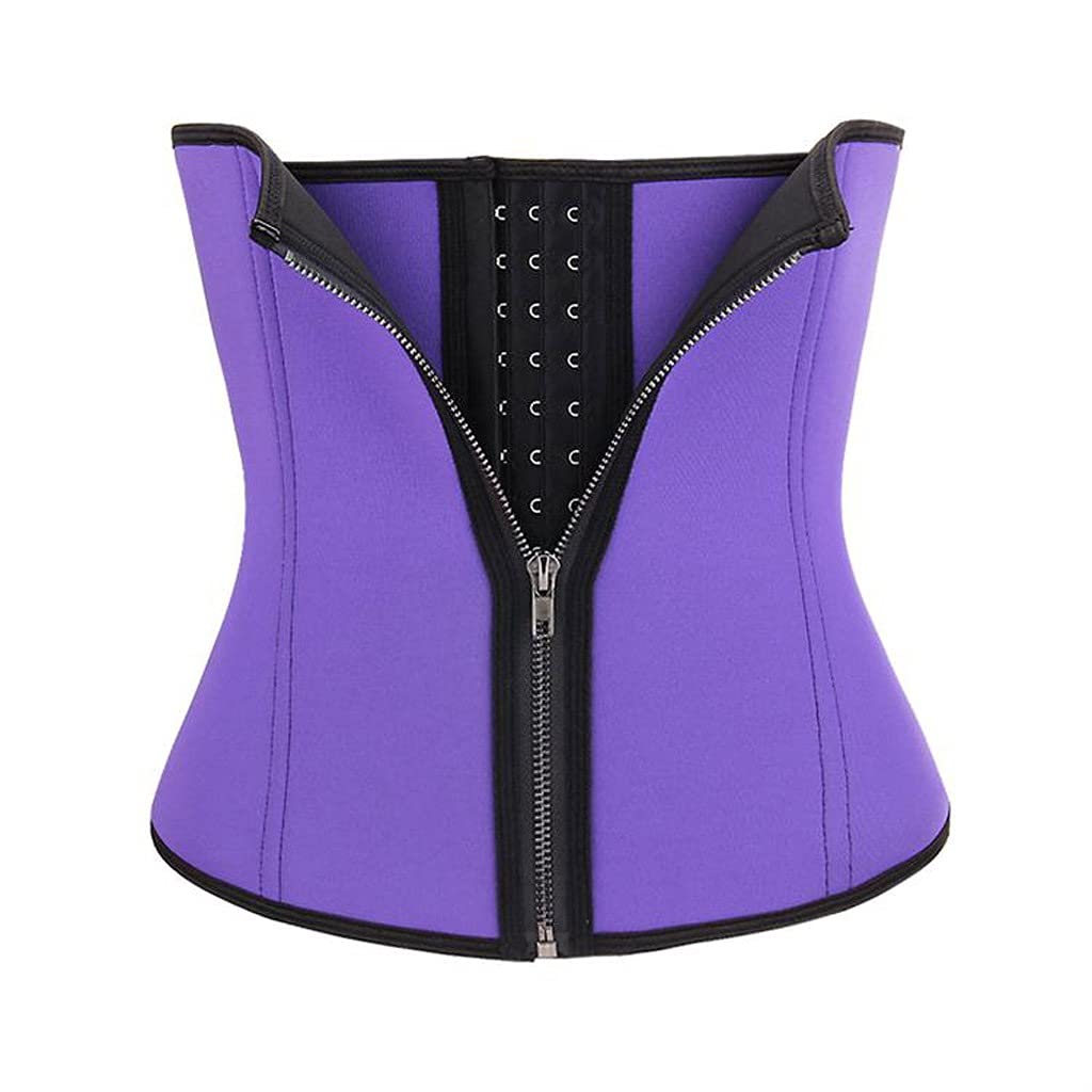 Gorset Trener talii Podwójne naciśnięcie Gorset pod biustem Body Shaper Bielizna modelująca gorset wyszczuplający pas modelujący (kolor: niebieski, rozmiar: średni)