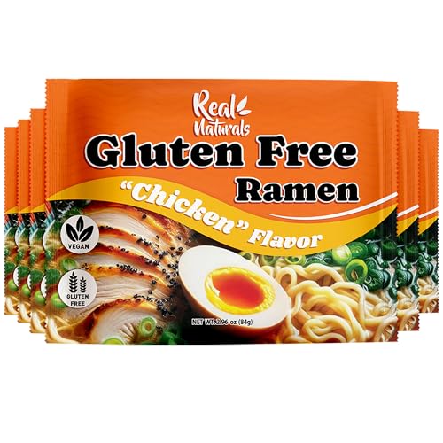 gluten free Ramen noodles Chicken (6 pack) gluten free noodles. Vegan ramen noodle GF meals. Low sodium ramens noodle.