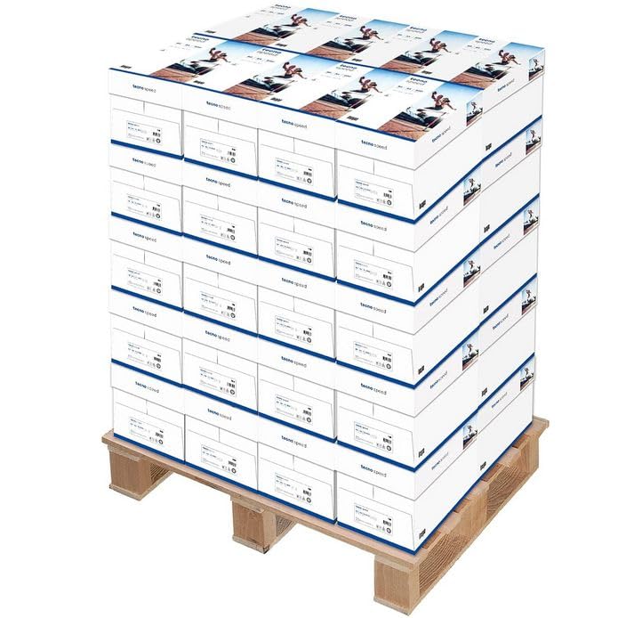 Tecno Speed Kopierpapier, A4, 80 g/m², Weiß, 100.000 Blatt, für Kopie, Laser, Tintenstrahldrucker und Fax