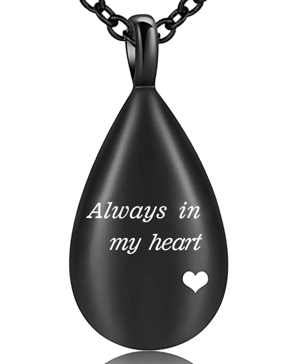 Teardrop Urn Necklace for Ashes - 316L Stainless Steel Cremation Jewelry