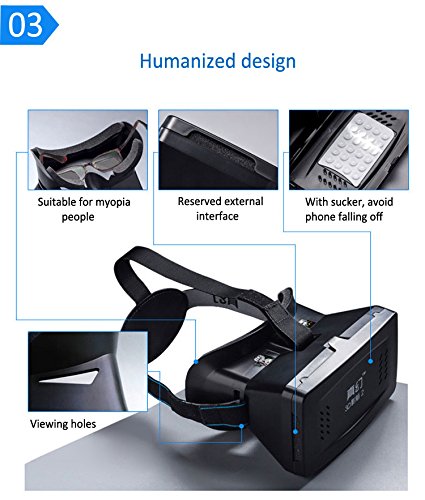 Óculos 3d Realidade Virtual VR RF Google Cardboard Android IOS P05