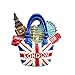 London UK 3D Tote Bag Souvenir Kühlschrankmagnet Geschenk, handgefertigt, Heim- und Küchendekoration, England Kühlschrankmagnet Kollektion