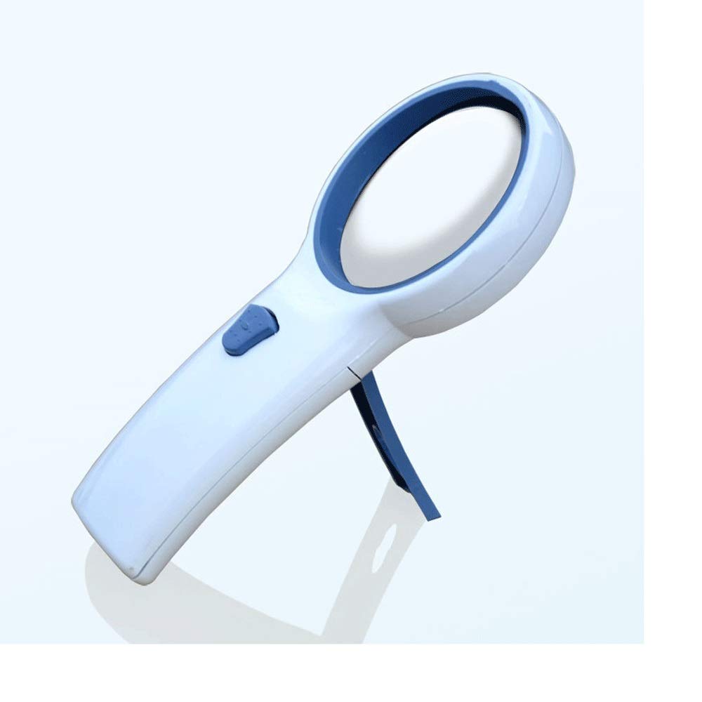 SaryEdge 5X Handheld Magnifier Illuminated Reading Magnifying Glass Lens Jewelry Loupe Ideal for Reading, Crafts, Hobby Warm as ever,