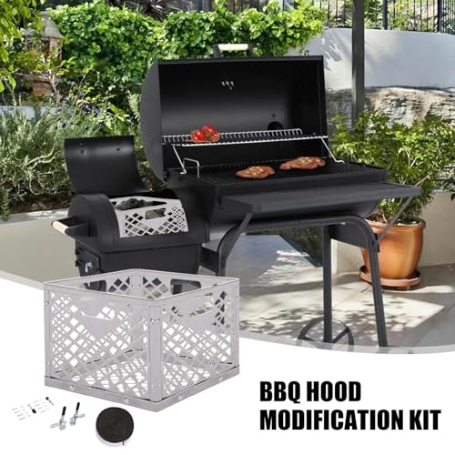 Juego de modificación de ahumador, mod offset, juego de mod para barbacoa, accesorios para ahumar con junta de sellado de cesta de carbón, herramienta mod para barbacoa - imagen 6