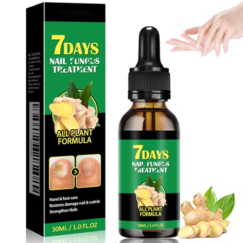Suero de Uñas de Jengibre, Tratamiento de Uñas, Repara y Regenera para Uñas Dañadas, Estaura el Aspecto Natural de Las Uñas, Tratamiento para Uñas Gruesas Descoloridas y Quebradizas (1 pcs)