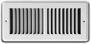 Truaire C150TSW 02X10(Duct Opening Measurements) Grille Toe Space Floor Register, 2-Inch x 10-Inch, White-Powder Coated