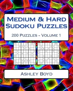 Paperback Medium & Hard Sudoku Puzzles Volume 1: 200 Medium & Hard Difficulty Sudoku Puzzles Book