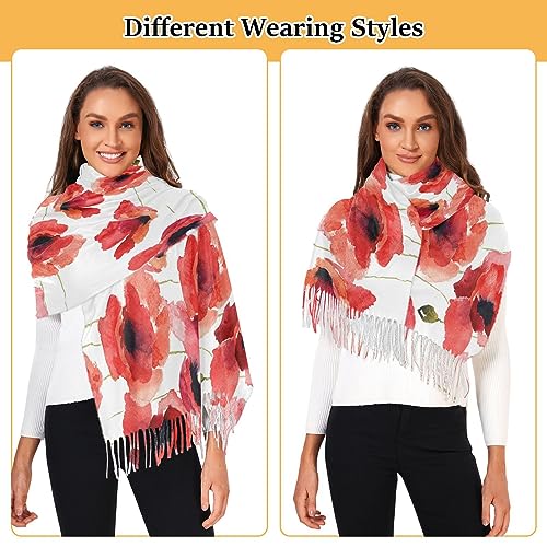 Womens Scarf Pashmina Shawl Wraps Large Winter Long Warm Scarfs for Women4